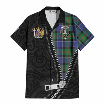 Paterson Tartan Cotton Hawaiian Shirt New Zealand Pattern Unique Zipper Stylized