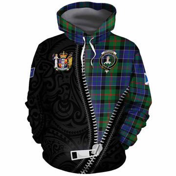Paterson Tartan Cotton Hoodie New Zealand Pattern Unique Zipper Stylized