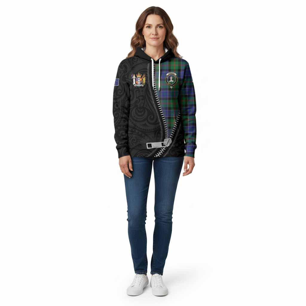 Paterson Tartan Cotton Hoodie New Zealand Pattern Unique Zipper Stylized
