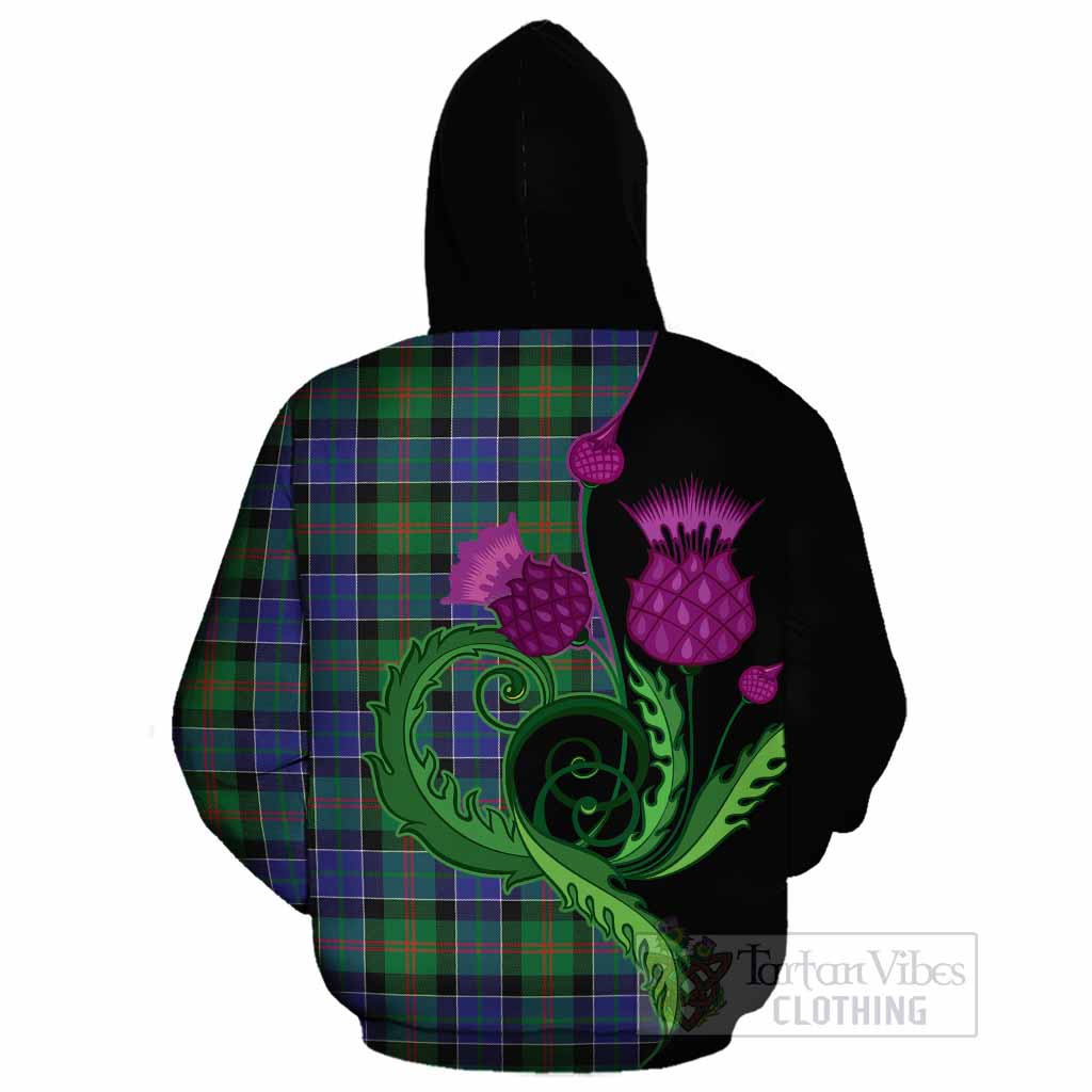 Paterson Tartan Cotton Hoodie Traditional Scottish Thistle