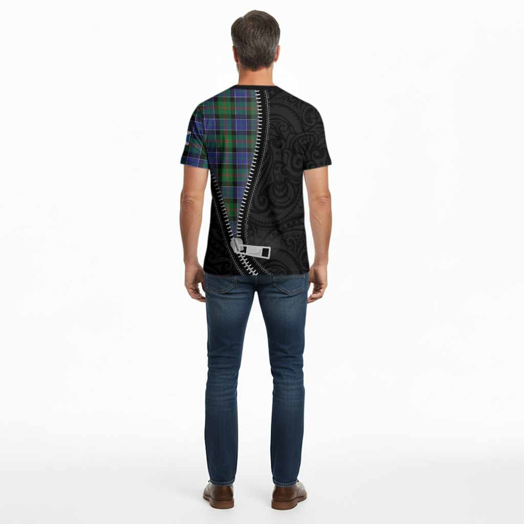 Paterson Tartan Cotton T-shirt New Zealand Pattern Unique Zipper Stylized