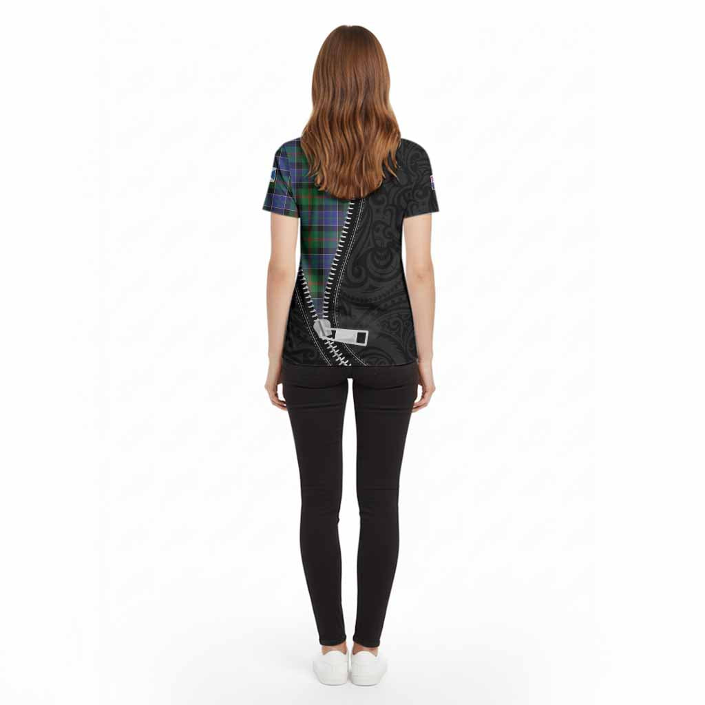 Paterson Tartan Cotton T-shirt New Zealand Pattern Unique Zipper Stylized