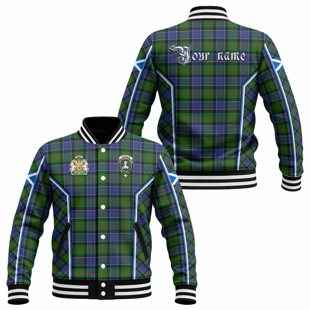 Paterson Tartan Crest Baseball Jacket Scotland Coat of Arm Flag Style - Tartan Vibes Clothing