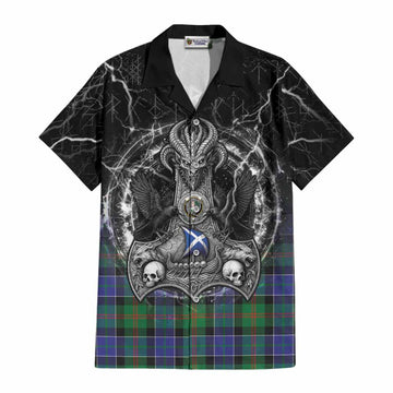 Paterson Tartan Crest Cotton Hawaiian Shirt Celtic Odin's Raven Legacy