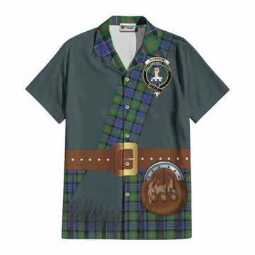 Paterson Tartan Crest Cotton Hawaiian Shirt Kilt Costume Style