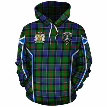 Paterson Tartan Crest Cotton Hoodie Scotland Coat of Arm Flag Style - Tartan Vibes Clothing