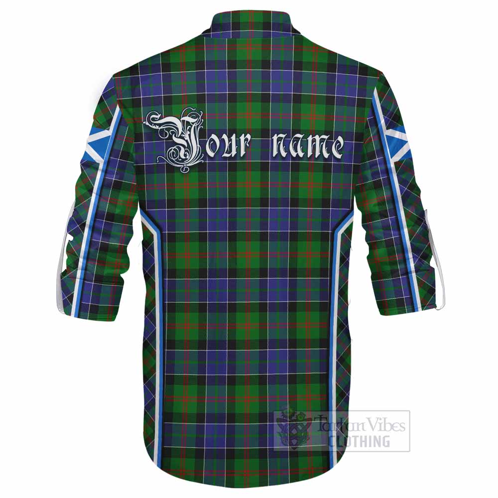 Paterson Tartan Crest Ghillie Kilt Shirt Scotland Coat of Arm Flag Style - Tartan Vibes Clothing
