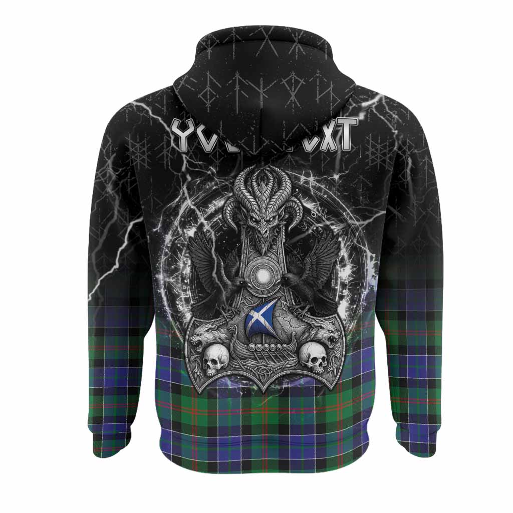 Paterson Tartan Crest Hoodie Celtic Odin's Raven Legacy