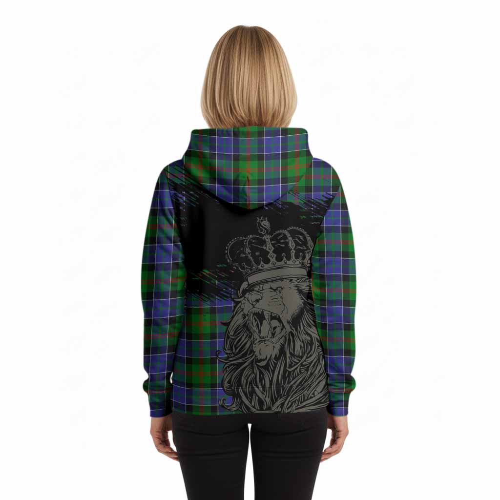 Paterson Tartan Crest Hoodie Crowned Lion Heritage Style