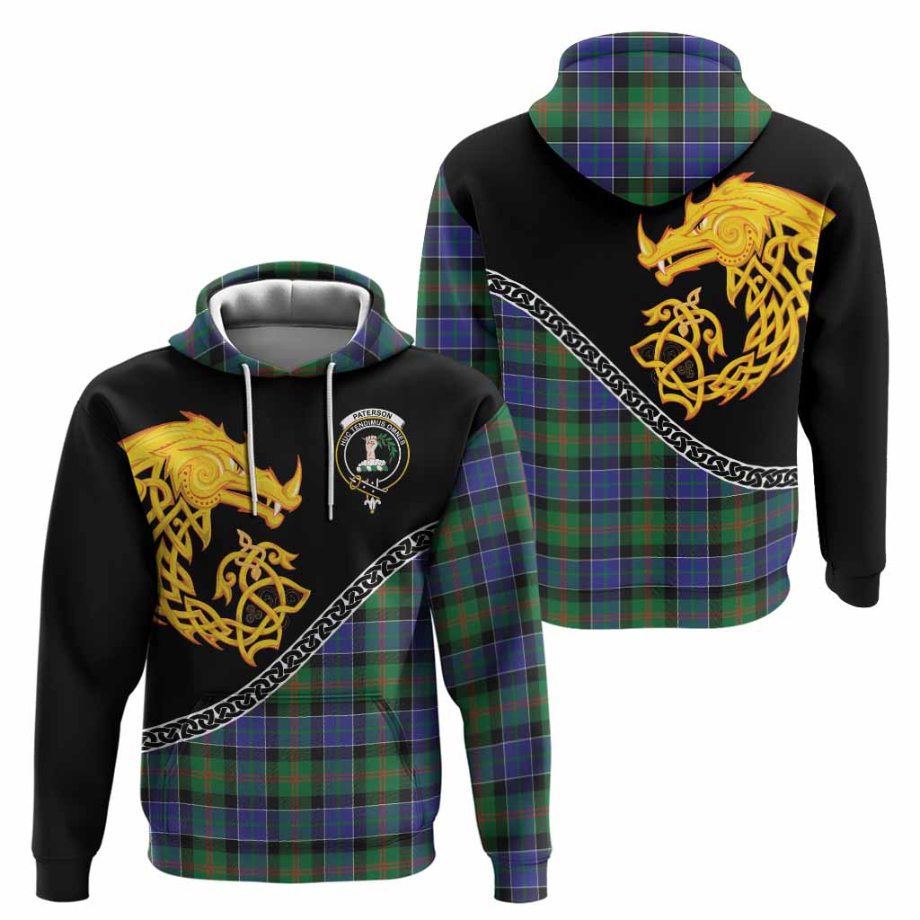 Paterson Tartan Crest Hoodie Legendary Dragon Knot Half Style