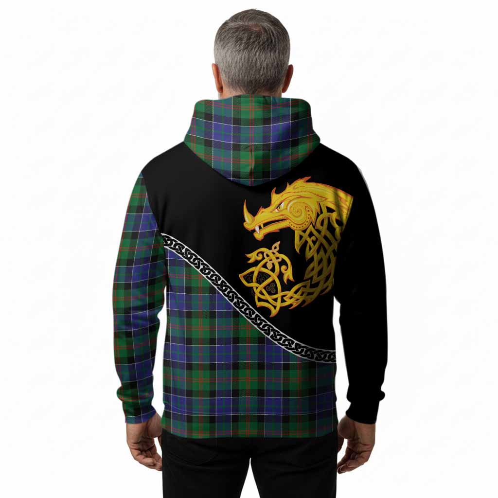 Paterson Tartan Crest Hoodie Legendary Dragon Knot Half Style