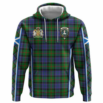 Paterson Tartan Crest Hoodie Scotland Coat of Arm Flag Style