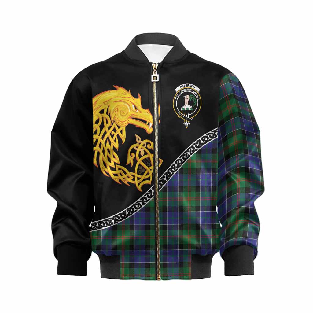 Paterson Tartan Crest Kid Bomber Jacket Legendary Dragon Knot Half Style