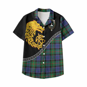 Paterson Tartan Crest Kid Hawaiian Shirt Legendary Dragon Knot Half Style