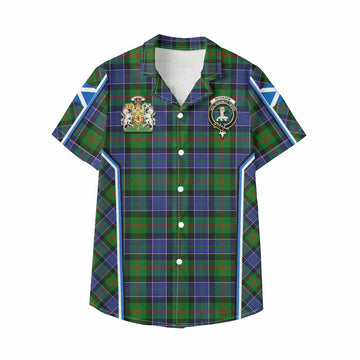 Paterson Tartan Crest Kid Hawaiian Shirt Scotland Coat of Arm Flag Style