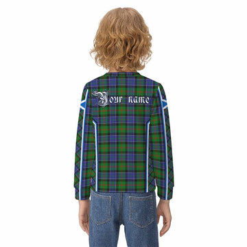 Paterson Tartan Crest Kid Knitted Sweatshirt Scotland Coat of Arm Flag Style