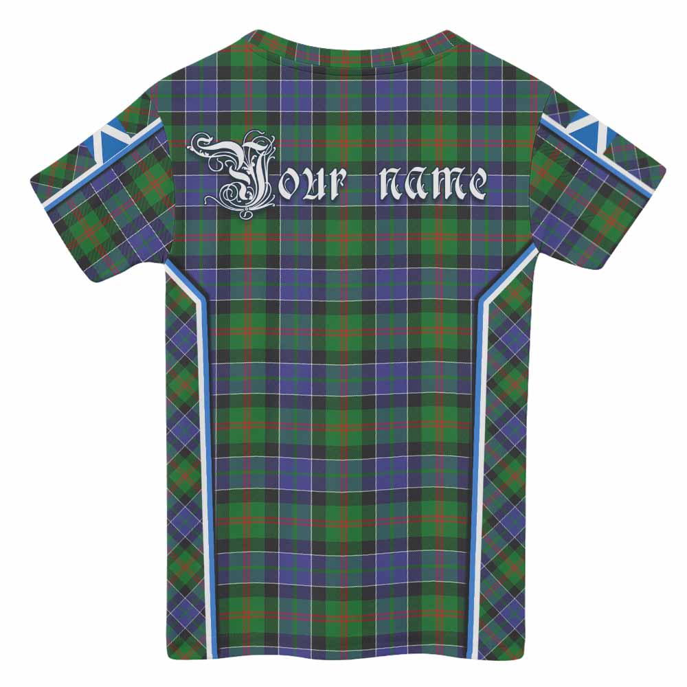 Paterson Tartan Crest Kid T-shirt Scotland Coat of Arm Flag Style - Tartan Vibes Clothing