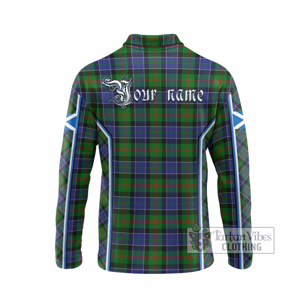 Paterson Tartan Crest Long Sleeve Polo Shirt Scotland Coat of Arm Flag Style - Tartan Vibes Clothing