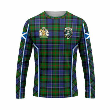 Paterson Tartan Crest Long Sleeve T-Shirt Scotland Coat of Arm Flag Style - Tartan Vibes Clothing