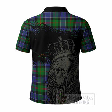 Paterson Tartan Crest Polo Shirt Crowned Lion Heritage Style