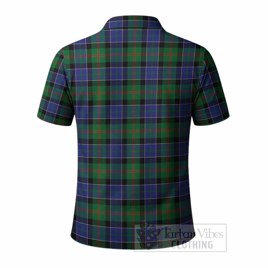 Paterson Tartan Crest Polo Shirt Ferocious Lion Style