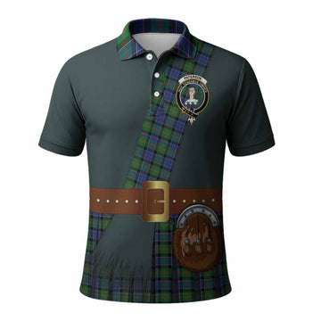 Paterson Tartan Crest Polo Shirt Kilt Costume Style