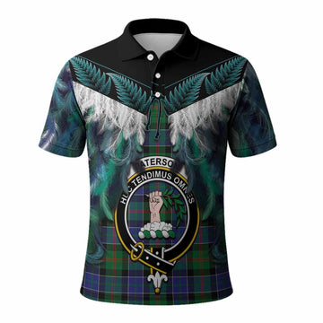Paterson Tartan Crest Polo Shirt New Zealand Maori Korowai Cloak