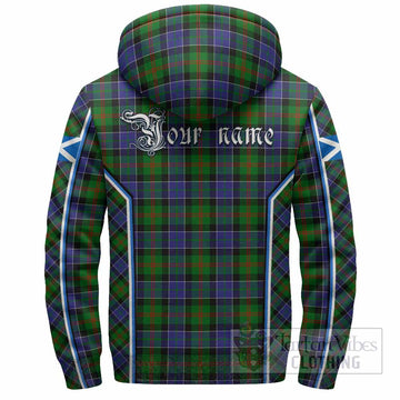 Paterson Tartan Crest Sherpa Hoodie Scotland Coat of Arm Flag Style
