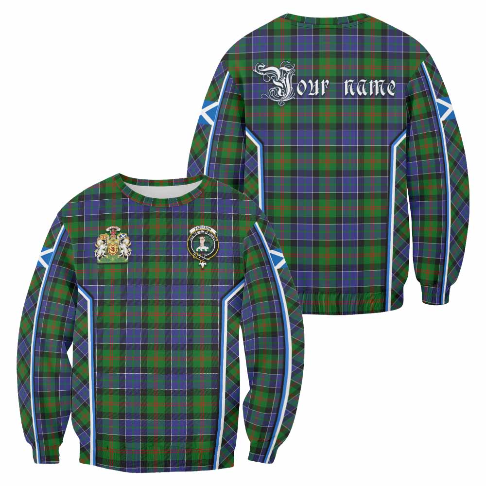 Paterson Tartan Crest Sweatshirt Scotland Coat of Arm Flag Style - Tartan Vibes Clothing