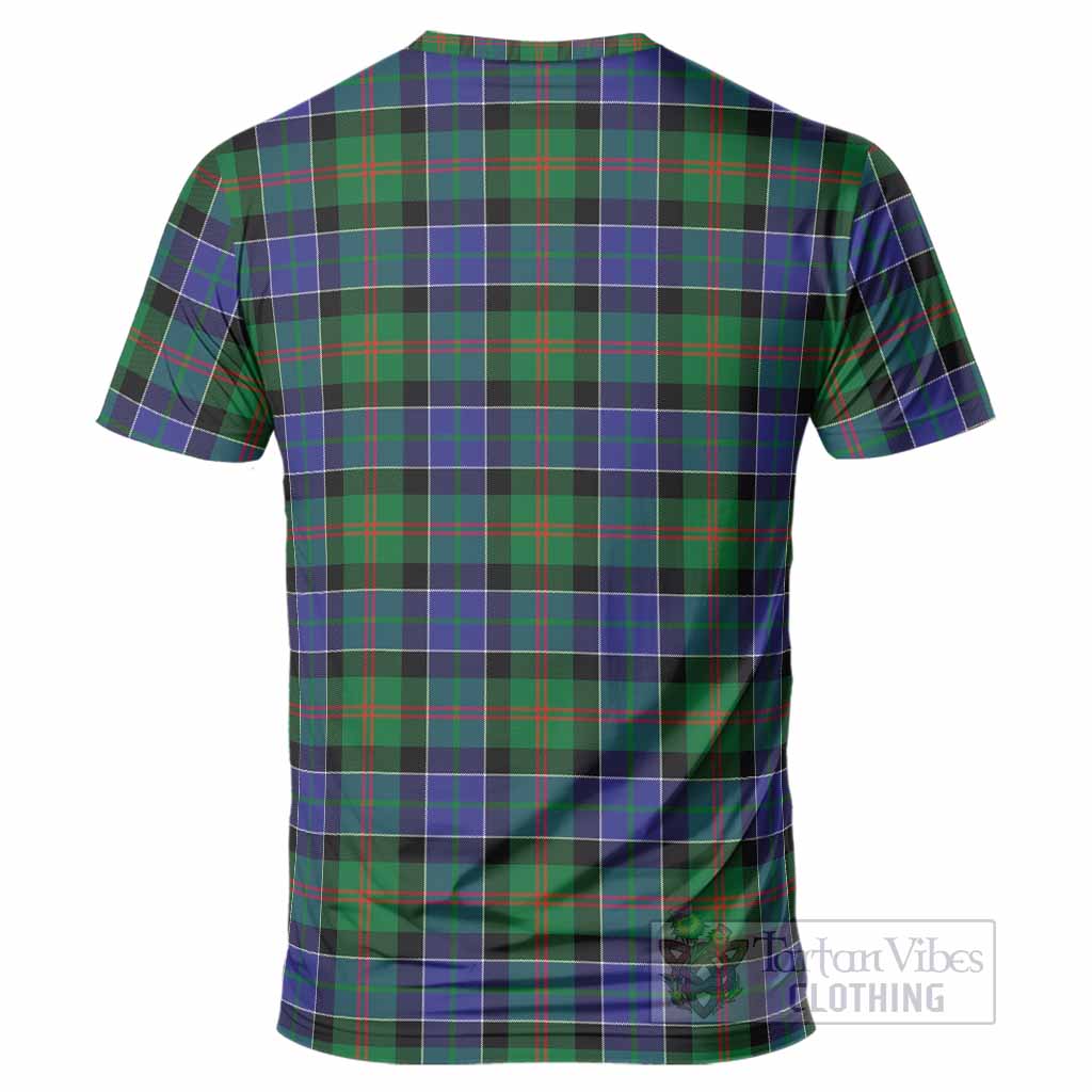 Paterson Tartan Crest T-Shirt Ferocious Lion Style