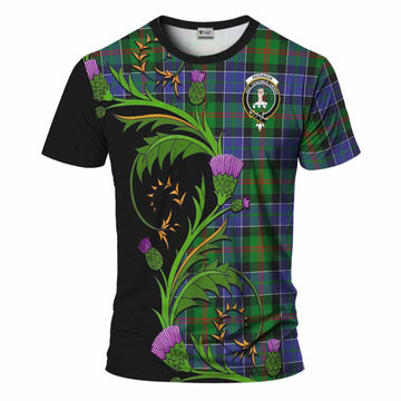 Paterson Tartan Crest T-Shirt Scottish Thistle Pride Heritage Art