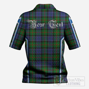 Paterson Tartan Crest Women’s Polo Sweater Top Scotland Coat of Arm Flag Style