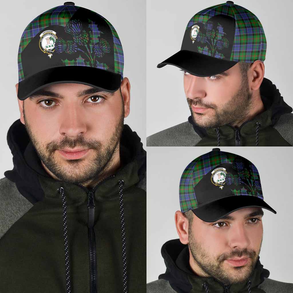 Paterson Tartan Family Crest Classic Cap Scotland Thistle Floral Flag Style