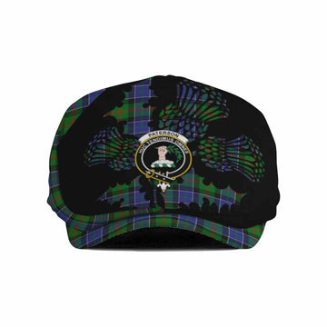 Paterson Tartan Family Crest Flat Cap, Jeff Cap Scotland Thistle Floral