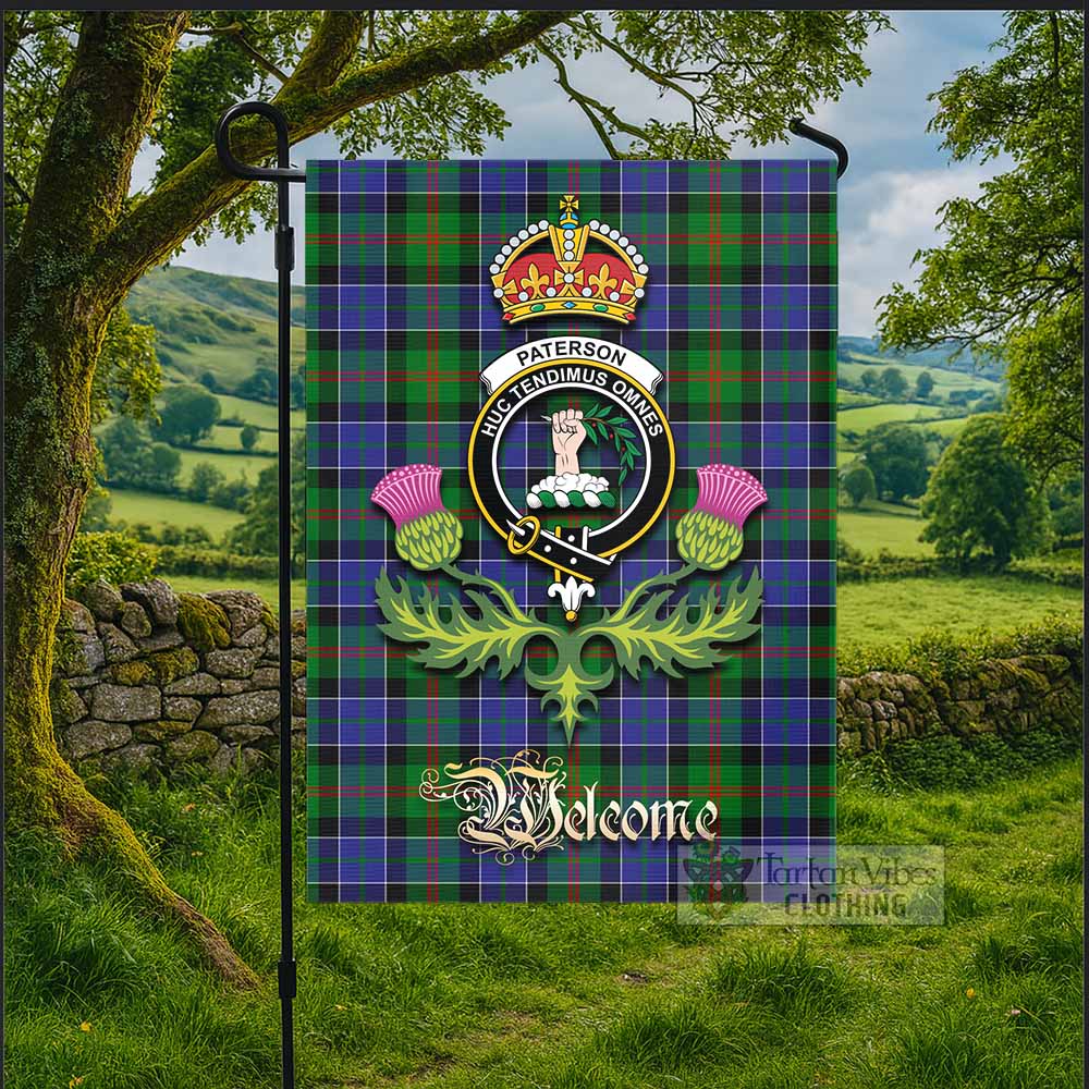 Paterson Tartan Family Crest Garden Flag Royal Thistle Welcome Style - Tartan Vibes Clothing