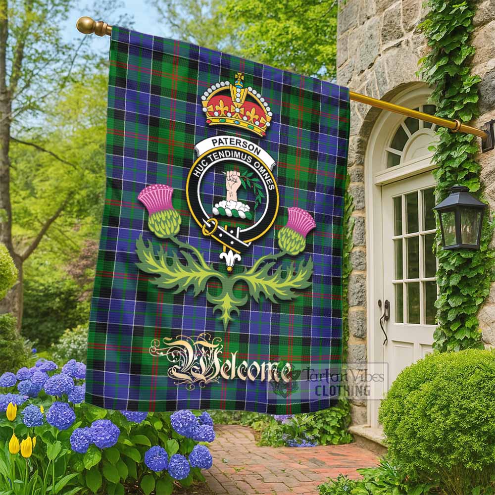 Paterson Tartan Family Crest Garden Flag Royal Thistle Welcome Style - Tartan Vibes Clothing