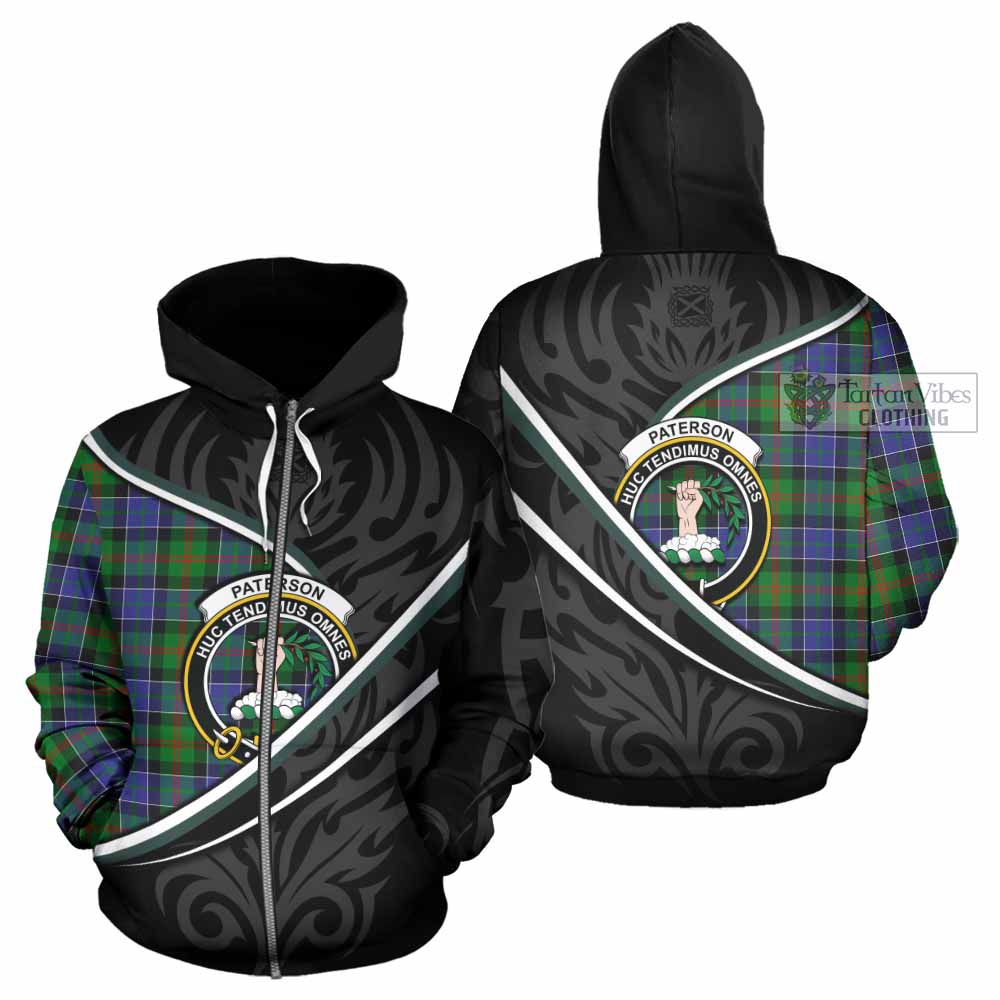 Paterson Tartan Family Crest Hoodie Celtic Scottish Thistle Floral - Tartan Vibes Clothing