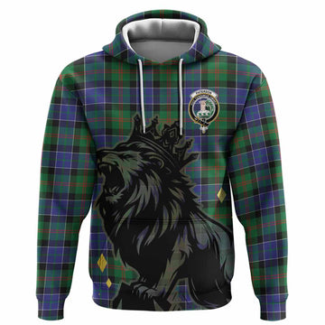 Paterson Tartan Family Crest Hoodie Crowned Lion Roaring