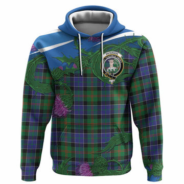 Paterson Tartan Family Crest Hoodie Thistle in Minimalism