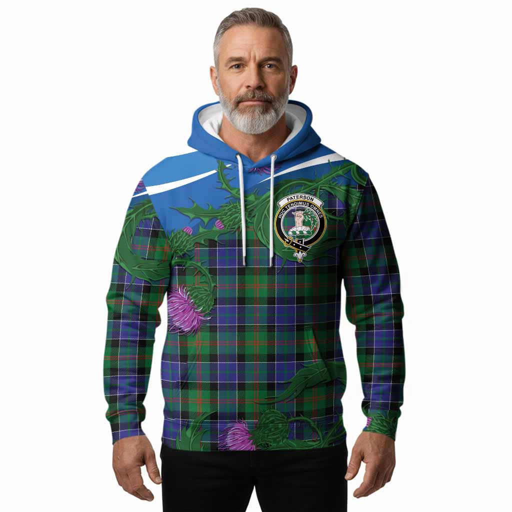 Paterson Tartan Family Crest Hoodie Thistle in Minimalism