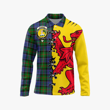 Paterson Tartan Family Crest Long Sleeve Polo Shirt Lion Rampant Honor - Tartan Vibes Clothing