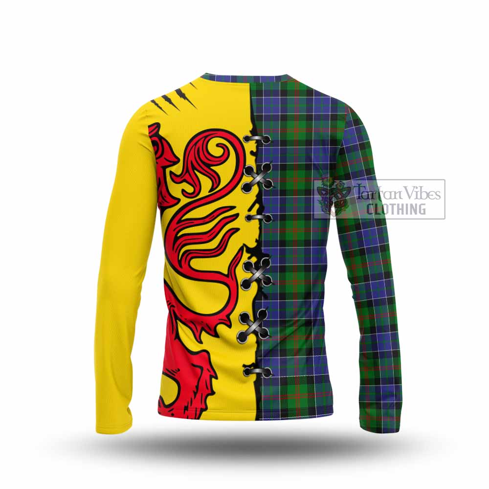 Paterson Tartan Family Crest Long Sleeve T-Shirt Lion Rampant Honor - Tartan Vibes Clothing