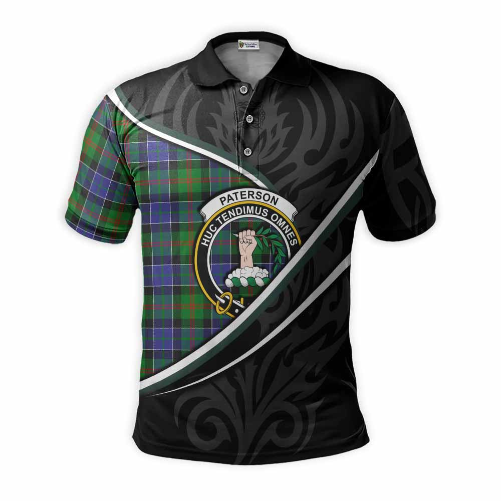 Paterson Tartan Family Crest Polo Shirt Celtic Scottish Thistle Floral - Tartan Vibes Clothing