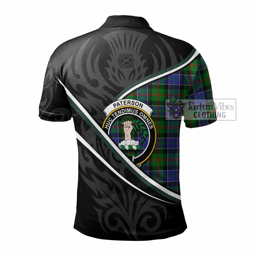Paterson Tartan Family Crest Polo Shirt Celtic Scottish Thistle Floral - Tartan Vibes Clothing