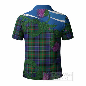 Paterson Tartan Family Crest Polo Shirt Thistle in Minimalism