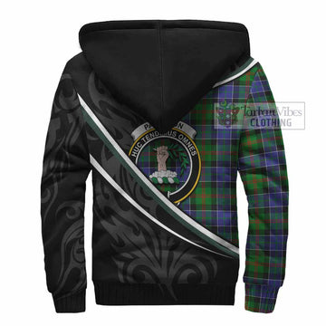 Paterson Tartan Family Crest Sherpa Hoodie Celtic Scottish Thistle Floral