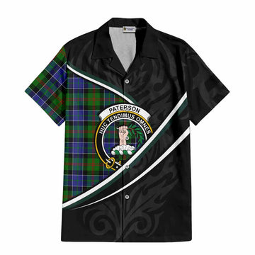 Paterson Tartan Family Crest Hawaiian Shirt Celtic Scottish Thistle Floral