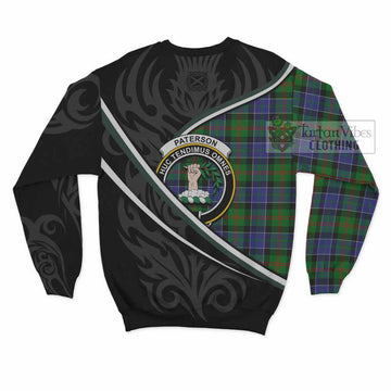Paterson Tartan Family Crest Sweatshirt Celtic Scottish Thistle Floral