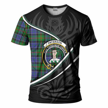 Paterson Tartan Family Crest T-shirt Celtic Scottish Thistle Floral - Tartan Vibes Clothing
