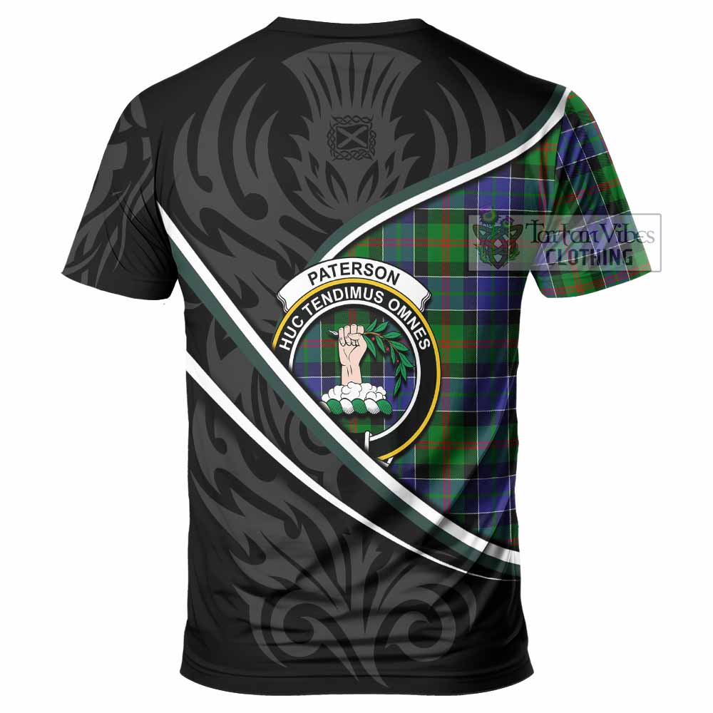Paterson Tartan Family Crest T-shirt Celtic Scottish Thistle Floral - Tartan Vibes Clothing